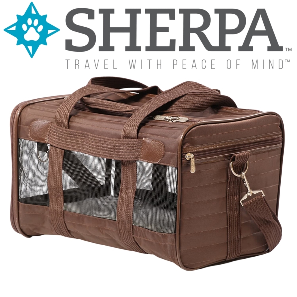 Sherpa Original Deluxe Travel Pet Carrier (Brown, Large)